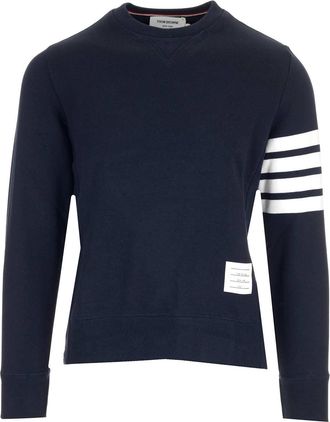 Thom Browne Classic Sweatshirt In Classic Loopback W/ Engineered 4 Bar