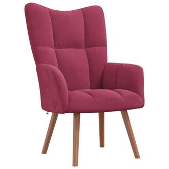 vidaXL Sill&oacute;n De Relax De Terciopelo Rojo Vino Tinto Vidaxl