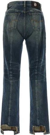 Versace Straight-Leg Cotton Denim Jeans - Blue