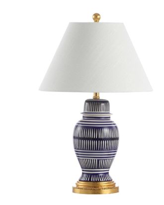 Jonathan Y Designs Jonathan Y Reed 27 Ceramic Iron Modern Coastal Led Table Lamp