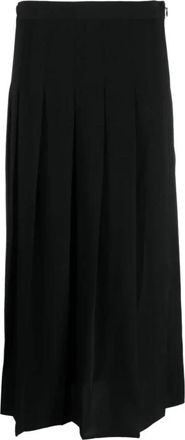 Polo Ralph Lauren Midi Rok - Dames - Midirokken - Zwart - L - Polyester - Rokken