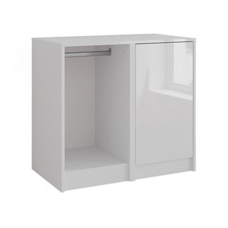 Vicco Aparador Sherry, Blanco/blanco Alto Brillo, 80.2 X 76 Cm 2 Partes, Vicco