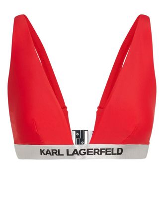 Karl Lagerfeld Triangel bikinitop - Rood