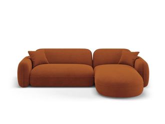 CXL by Christian Lacroix Sof&aacute; esquinero modular derecho 4 plazas de terciopelo terracota