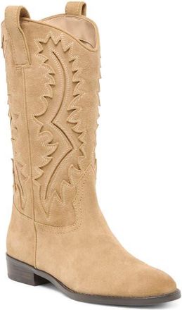 Dolce Vita Tomara Western Boot in Cashew Suede at Nordstrom, Size 9.5