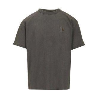 Carhartt Work in Progress Carhartt Wip, T-Shirts, male, Gray, Size: XL Nelson T-Shirt