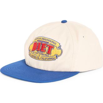 Diet Starts Monday Embroidered Logo Colorblock Hat in Natural/Blue at Nordstrom Rack