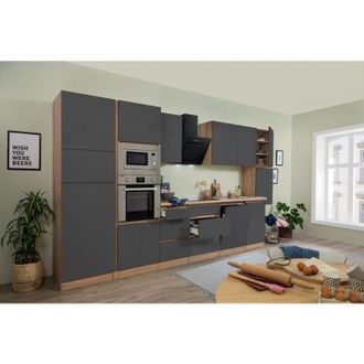 Respekta Cucina blocco cucina blocco cucina senza maniglie rovere grigio Lorena 395 cm Respecta