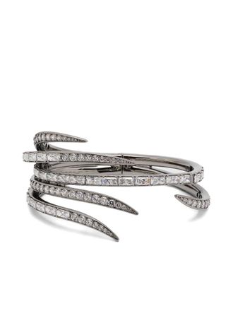 Swarovski The Vienna Collection cuff - women - Zirconium/Ruthenium Plated Metal - M - Silver