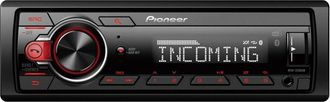 Pioneer Authentic Jeans Ricevitore MVH-330DAB con 1-DIN dab /dab+ Bluetooth Illuminazione Rossa Porta usb Compatibile con Dispositivi Android Colore Nero - Pioneer