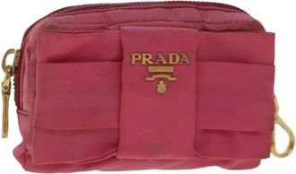 Prada Pre-owned Mini Bags, female, Pink, Size: ONE SIZE Pre-owned Vintage Nylon Pouch