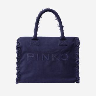 Pinko Pinko Cotton Shopper Bag With Logo