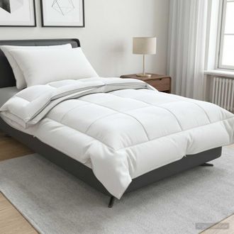 vidaXL Vidaxl Set Di Piumone E Cuscini 3 Pz 135x220 Cm 4 Stagioni 140+220 Gsm