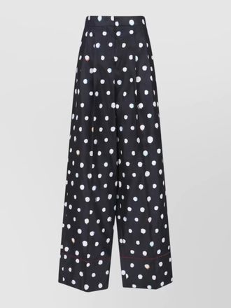 Fendi high waist polka dot wide leg trousers