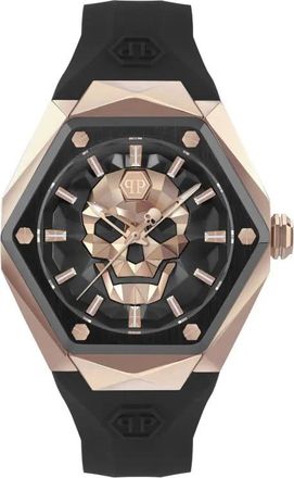 Philipp Plein The $kull Spikes 45mm - men - Silicone/stainless steel - One Size - Black