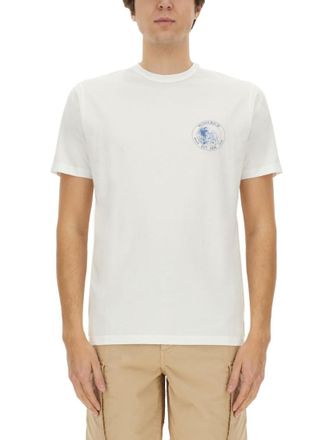 Woolrich White Logo Crew Neck T-Shirt