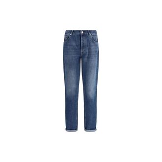 Brunello Cucinelli Heren, Jeans, Blauw, Maat: 2XL Katoen