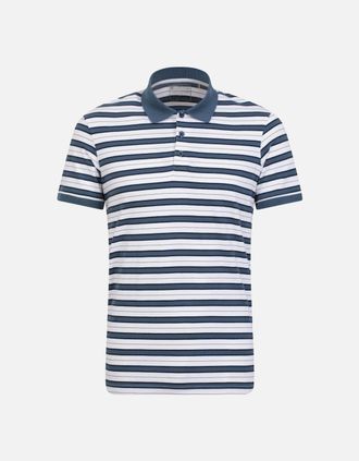 Mountain Warehouse Mens Mountain Warehouse Mens Wren Stripe Cotton Polo Shirt - White - Size: 44