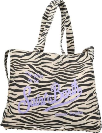MC2 Saint Barth Tote Bags, female, Multicolor, Size: ONE SIZE Essential Canvas Bag With Shoulder Strap