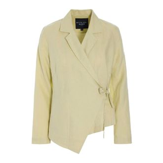 Bitte Kai Rand Blazers, female, Beige, Size: 2XL Asymmetric Linen Jacket