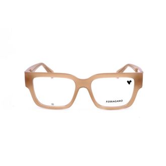 Ferragamo Ladies Brown Rectangular Eyeglass Frames SF2975