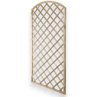 No Brand No Brand - Pannello grigliato in legno impregnato con cornice ad arco cm 90x180h