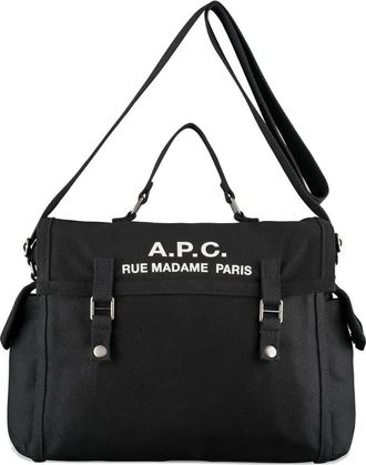 A.P.C. Borsa porta pc con stampa - Nero