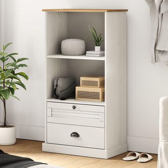vidaXL Vidaxl - Librer&iacute;a Vigo Madera Maciza De Pino Blanco 60x35x114,5 Cm