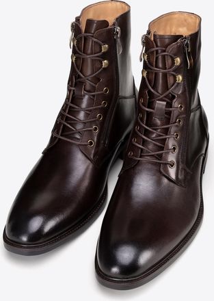 Wittchen Heren Bruine Leren Enkellaarsjes