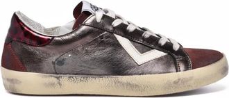 4B12 Schoenen, Dames, Rood, 37 EU, Leer, Suprime Sneakers
