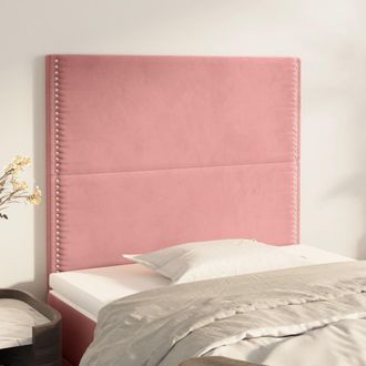 vidaXL Cabeceros 2 Unidades De Terciopelo Rosa 90x5x78/88 Cm Vidaxl