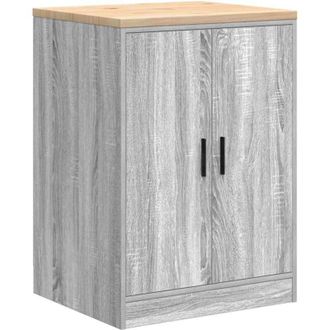 vidaXL vidaXL Armadietto da Garage Grigio Sonoma 60x51x85 cm