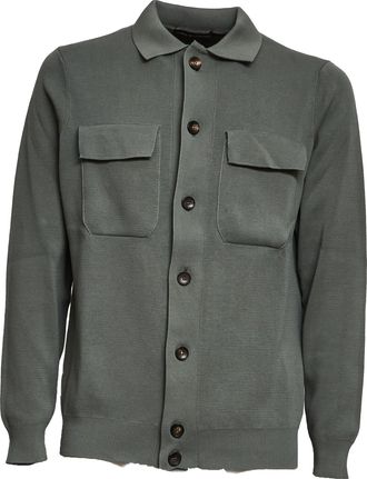 FILIPPO DE LAURENTIIS Crepe Cotton Multi-Pocket Field Jacket