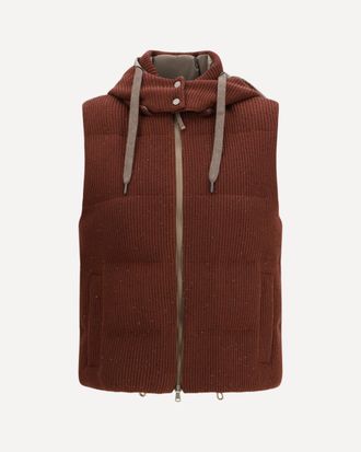 Brunello Cucinelli Hooded Down Vest Female 44
