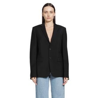 Fendi Black Kid Mohair Blazer
