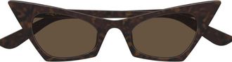 Alexander McQueen Spike Zonnebril - Dames - Zonnebrillen - Bruin - 48 MM - Leer - Accessoires