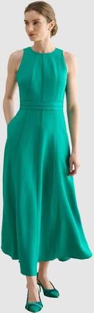 Hobbs London Harewood Sleeveless Fit Flare Dress in Paradisegreen at Nordstrom, Size 16