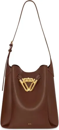 JW PEI Charlene Double Buckle Shoulder Bag in Brown at Nordstrom