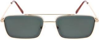 BCBGeneration Slim Pilot Sunglasses in Gold/Solid Green at Nordstrom Rack