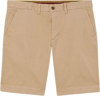 Brooks Brothers Stretch Katoen Gabardine Bermuda Shorts - Heren - Korte Broeken - Beige - W36 - Katoen - Korte Broeken