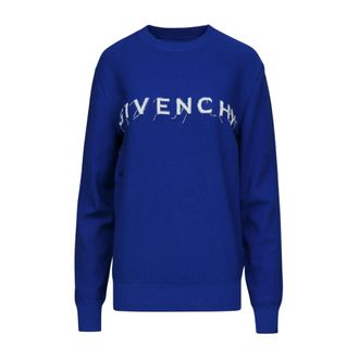 Givenchy Dames, Sweatshirts & Hoodies, Blauw, Maat: XS Katoen