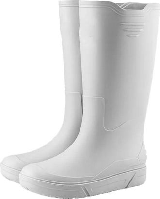 Generic Mens High-Tube Rain Boots Long Tube Cotton Water Boots Warm Rubber Fishing Rain Shoes