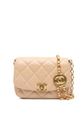 Chanel 2020 Small Quilted Lambskin CC Coin Flap crossbody bag - women - Lambskin - One Size - Brown