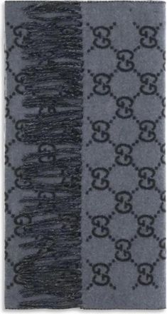 Gucci GG Jacquard wollen sjaal - Heren - Accessoires - Blauw - Maat: ONE Size Wol