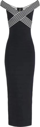Elisabetta Franchi Abito di Maglia - Dames - Kleedjes - Zwart - M - Kleedjes