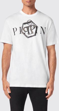 Philipp Plein T-shirt girocollo in cotone tinta unita con logo