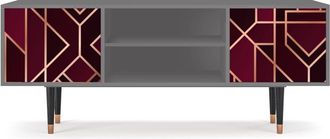 StoryZ Mueble de TV burdeos 2 puertas L 170 cm