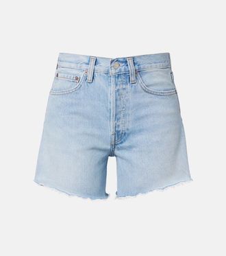 A Gold E Shorts Parker Long de denim desgastados