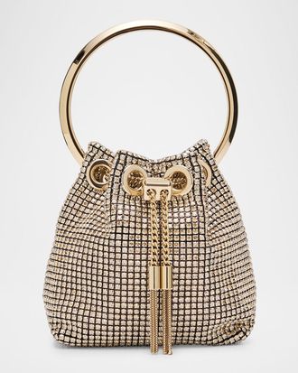Jimmy Choo London Bon Bon Micro Crystal Bucket Bag