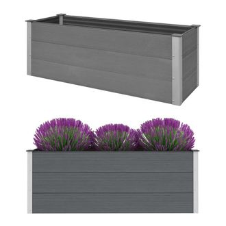 vidaXL Arriate De Wpc Gris 150x50x54 Cm Vidaxl